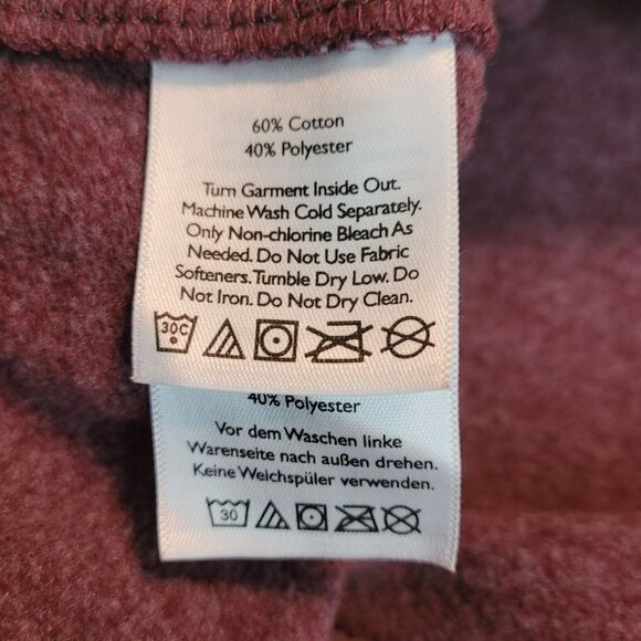 Eddie Bauer Jersey Knit Shirt Mens LT Crewneck Sweatshirt Long Sleeve Burgundy - Picture 4 of 9